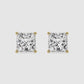 Classic Princess Cut Solitaire Earring