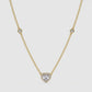 Halo Heart Cut Solitaire Station Necklace