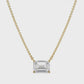 Classic Emerald Cut Solitaire Necklace